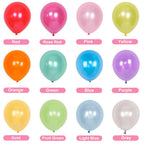 JerDorgo 500 Pcs Rainbow Balloons - 10-Inch Multicolor Latex Party Balloons for Birthday, Baby Shower, Wedding