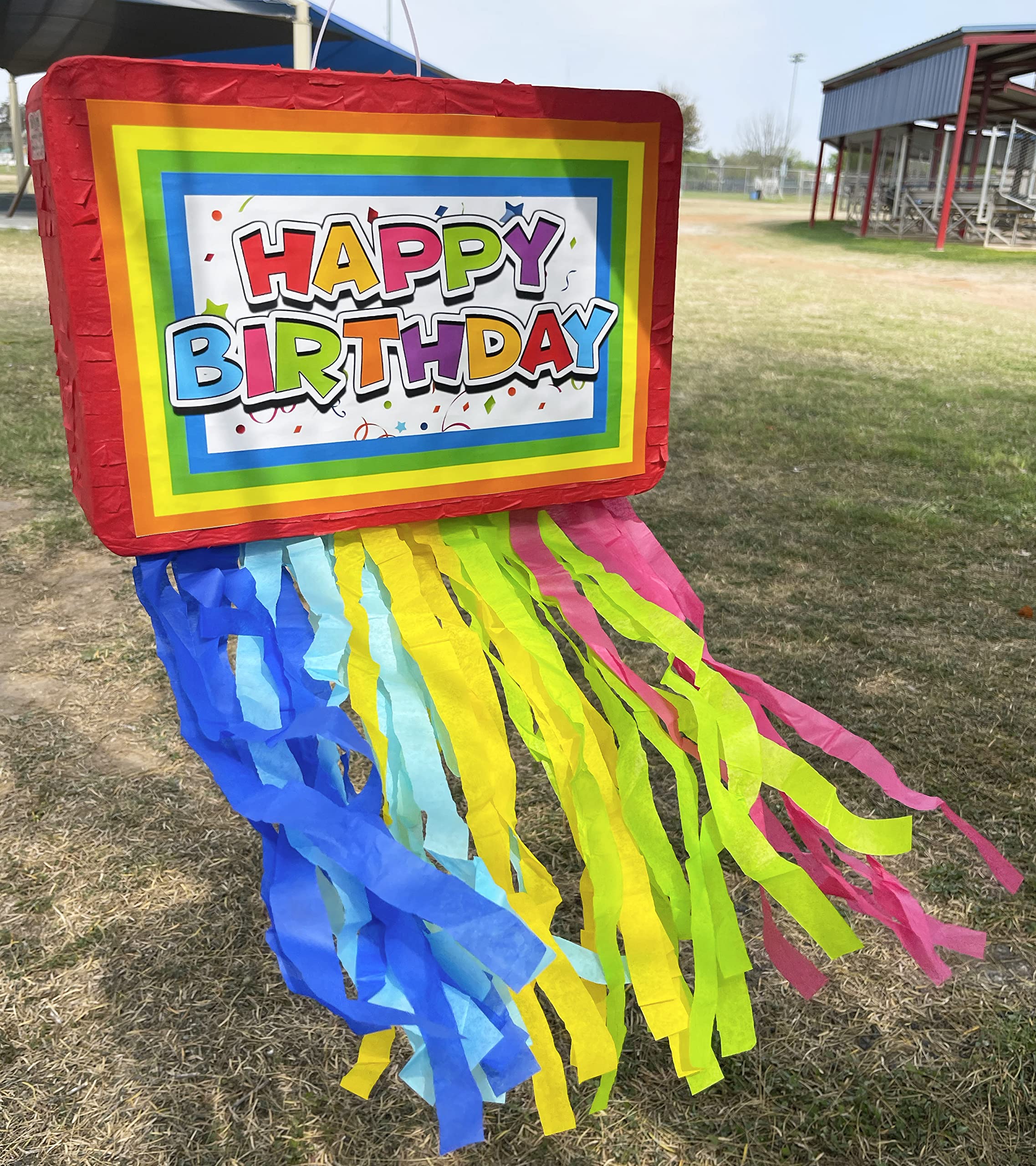 Jergrim Birthday Piñata 4-Piece Set – Colorful 16x10x3 in Party Decorations