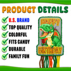 Jergrim Dinosaur Birthday Pinata – 4-Piece T-Rex Party Set for Dino Celebrations