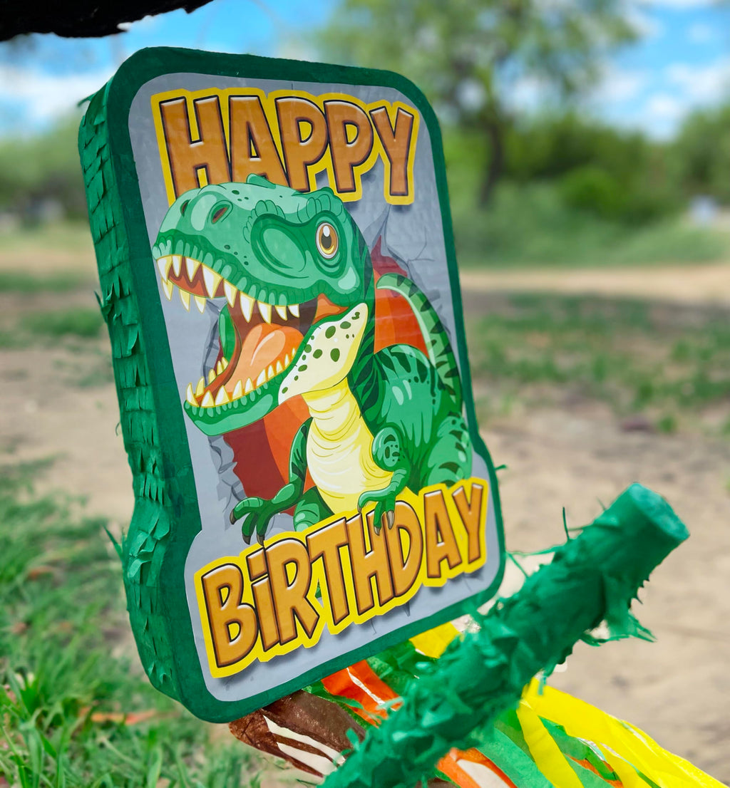 Jergrim Dinosaur Birthday Pinata – 4-Piece T-Rex Party Set for Dino Celebrations