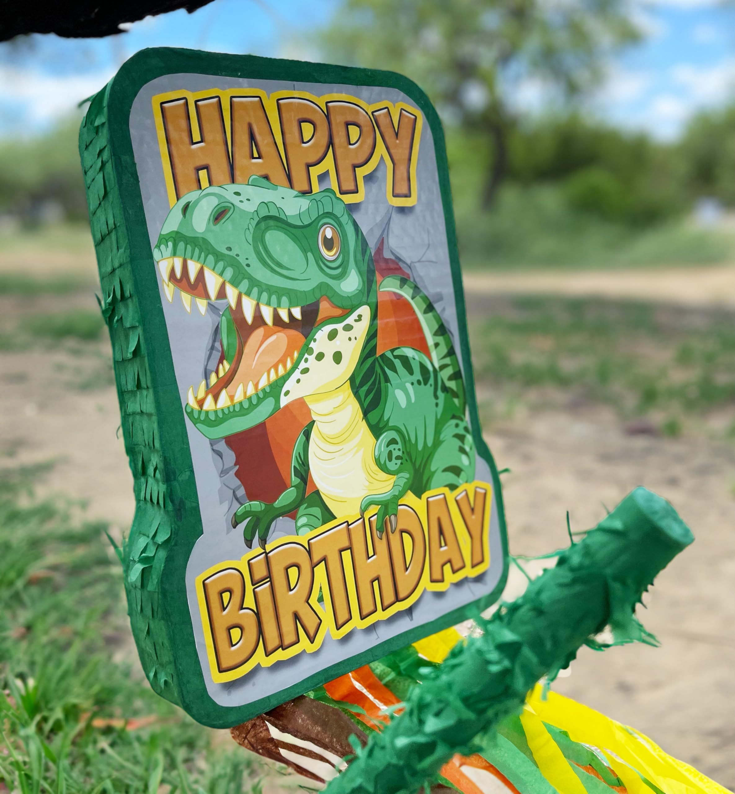 Jergrim Dinosaur Birthday Pinata – 4-Piece T-Rex Party Set for Dino Celebrations