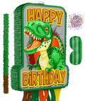 Jergrim Dinosaur Birthday Pinata – 4-Piece T-Rex Party Set for Dino Celebrations
