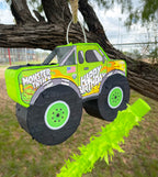 Jergrim Monster Truck Pinata – 4-Piece Set for Kids Parties, 16x10x3 in, Durable Race Car Theme