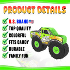 Jergrim Monster Truck Pinata – 4-Piece Set for Kids Parties, 16x10x3 in, Durable Race Car Theme