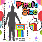 Jergrim Birthday Piñata 4-Piece Set – Colorful 16x10x3 in Party Decorations