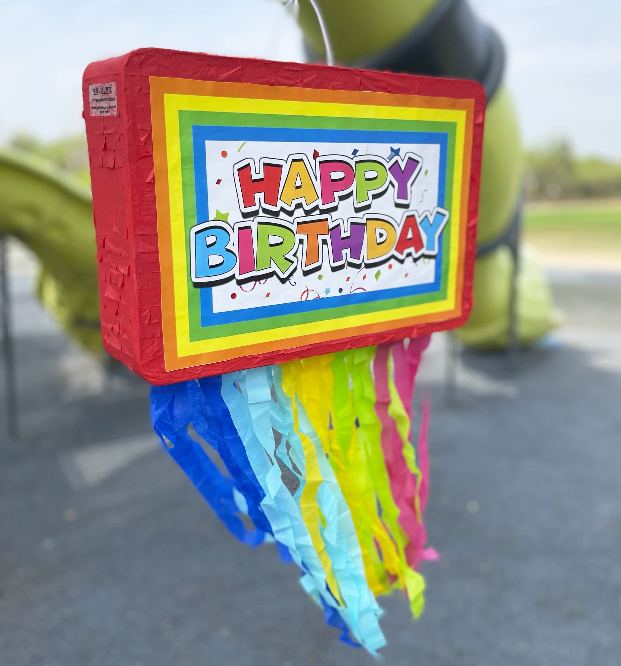 Jergrim Birthday Piñata 4-Piece Set – Colorful 16x10x3 in Party Decorations