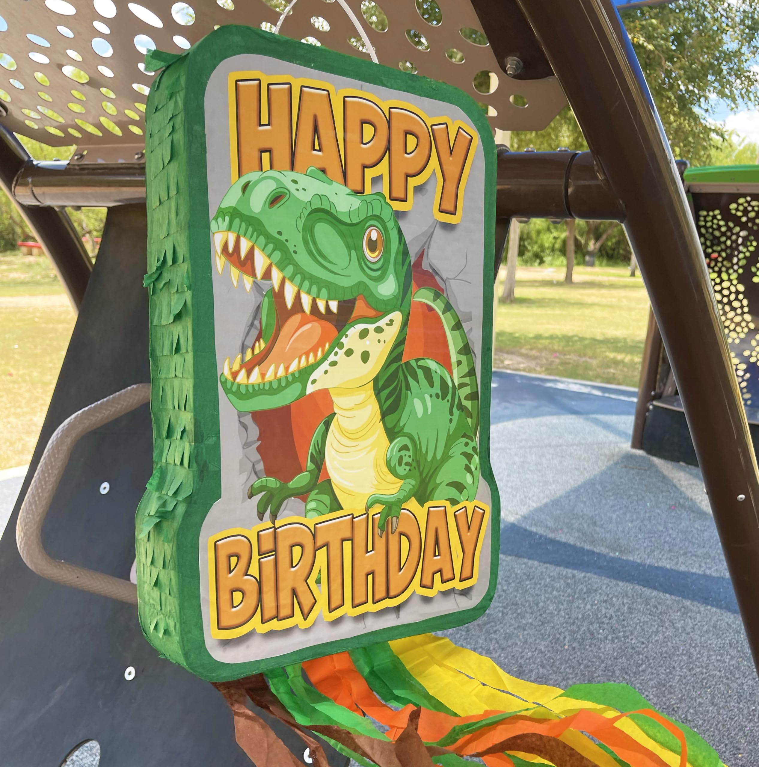 Jergrim Dinosaur Birthday Pinata – 4-Piece T-Rex Party Set for Dino Celebrations