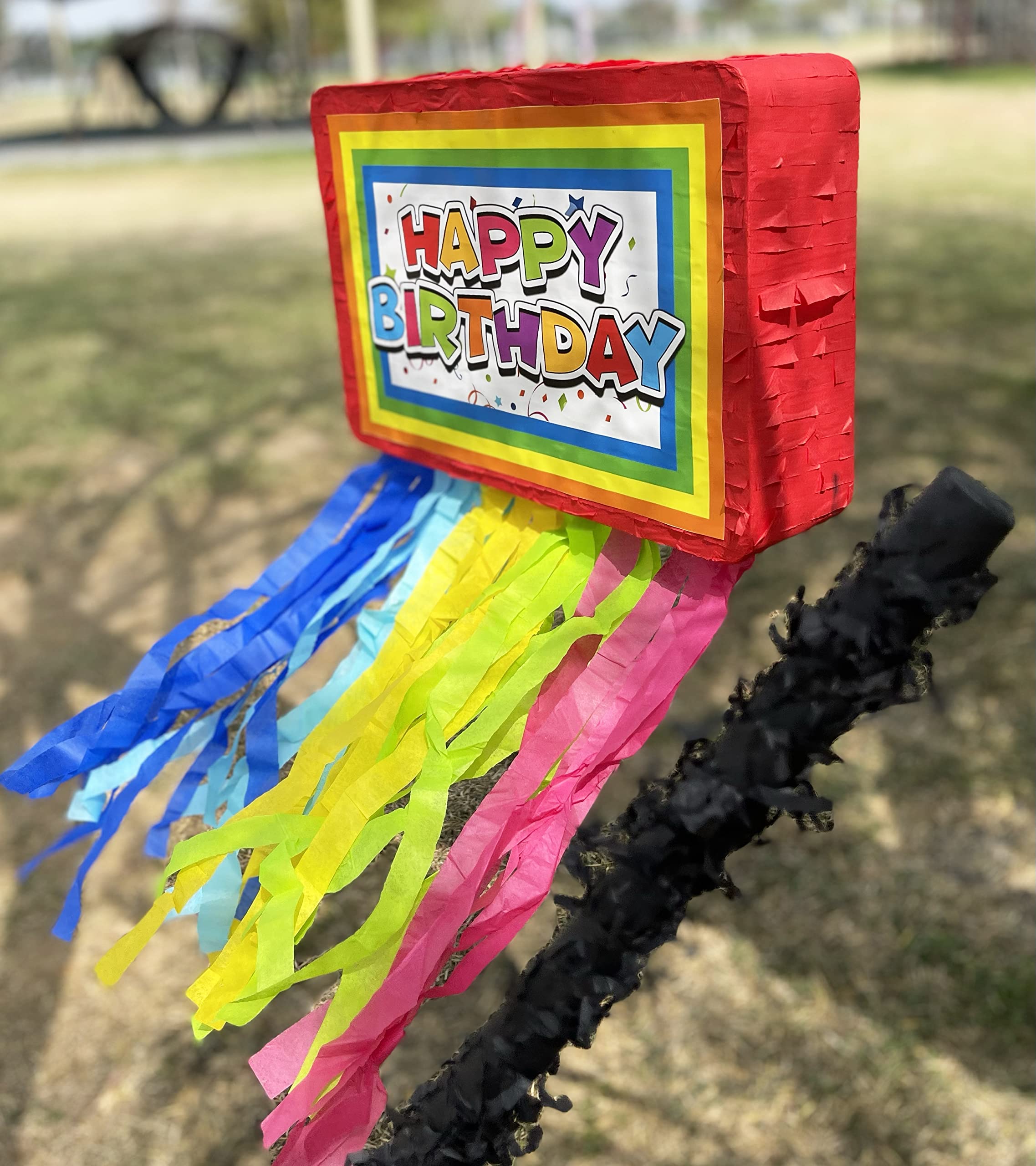 Jergrim Birthday Piñata 4-Piece Set – Colorful 16x10x3 in Party Decorations