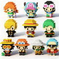 JESGO 10 Straw Hat Crew Pirate Figures Building Blocks Kit Set – Going Merry Ship Micro Brick Headz, Adventurer Toys for Fans (Teen 14+)
