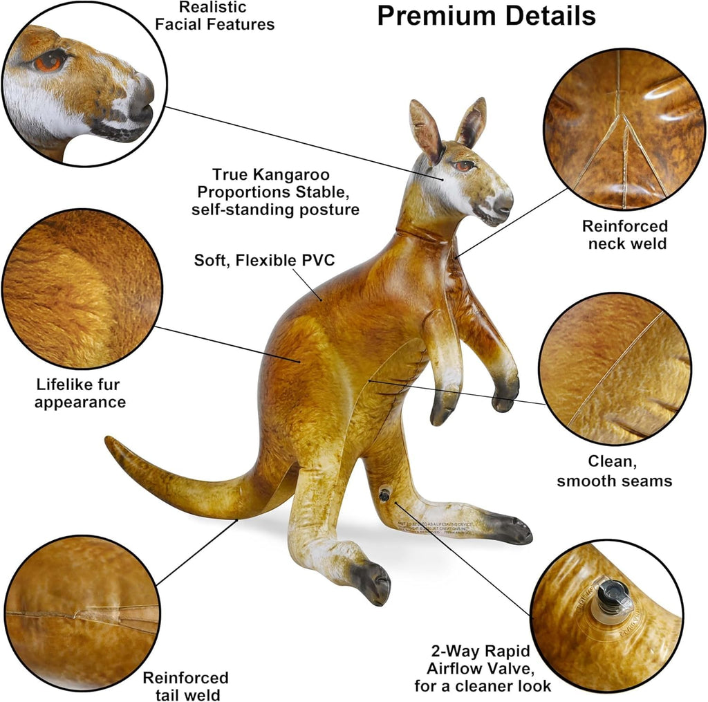 Jet Creations Kangaroo Inflatable 40x30 - Kids Display Toy, Party Decor & Photo Prop