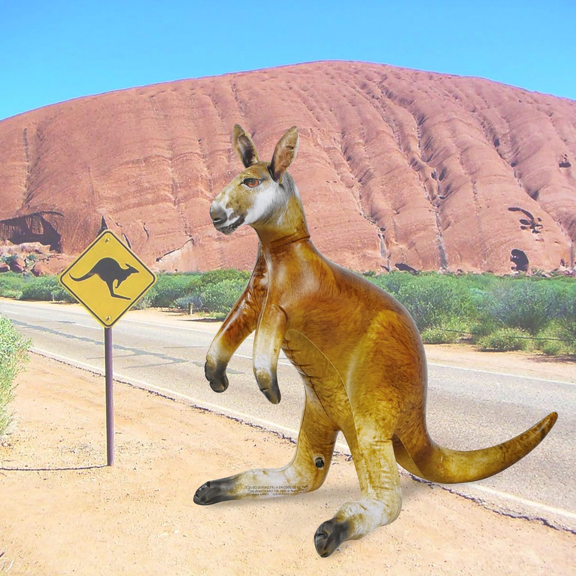 Jet Creations Kangaroo Inflatable 40x30 - Kids Display Toy, Party Decor & Photo Prop