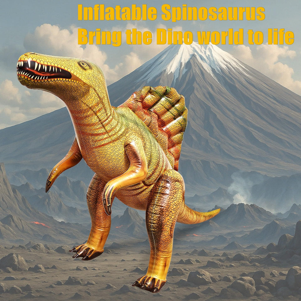Jet Creations Spinosaurus Inflatable 53in L x 31in H – Standalone Dino Display & Party Decor