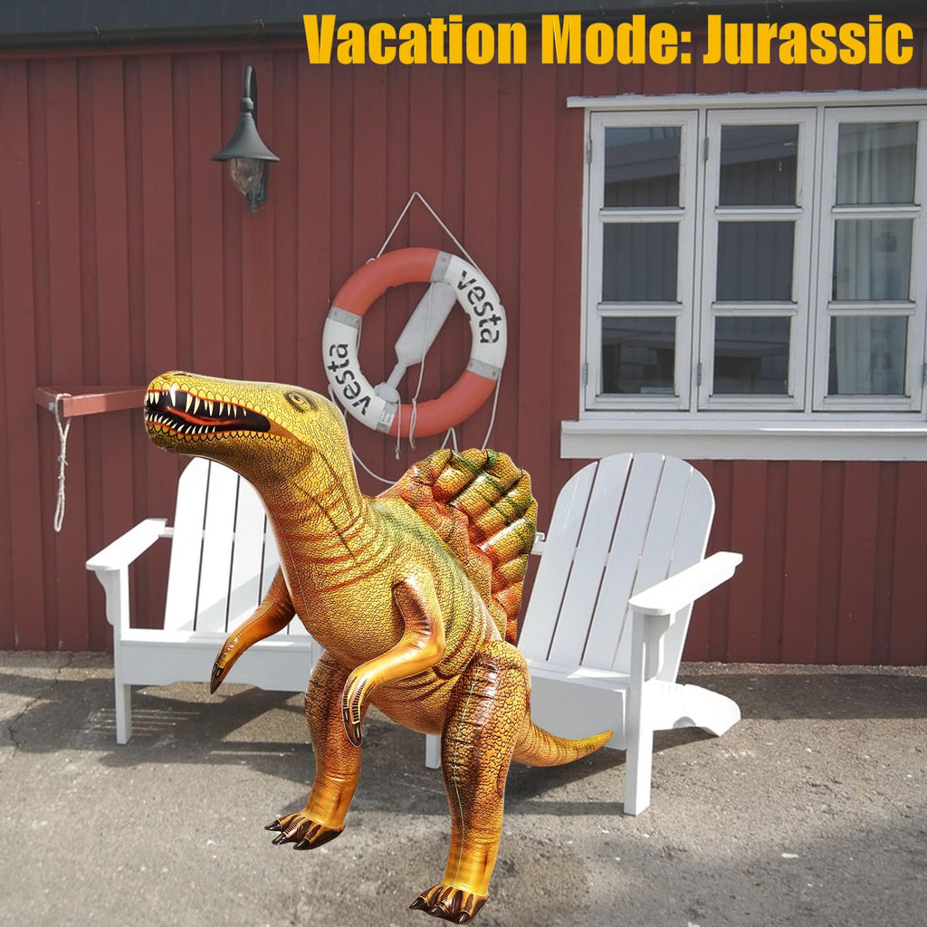 Jet Creations Spinosaurus Inflatable 53in L x 31in H – Standalone Dino Display & Party Decor
