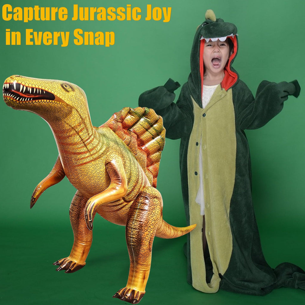 Jet Creations Spinosaurus Inflatable 53in L x 31in H – Standalone Dino Display & Party Decor