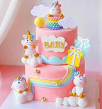 JeVenis Luxury Unicorn Rainbow Cake Topper for Birthday & Baby Shower