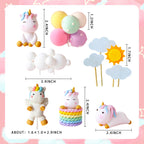 JeVenis Luxury Unicorn Rainbow Cake Topper for Birthday & Baby Shower