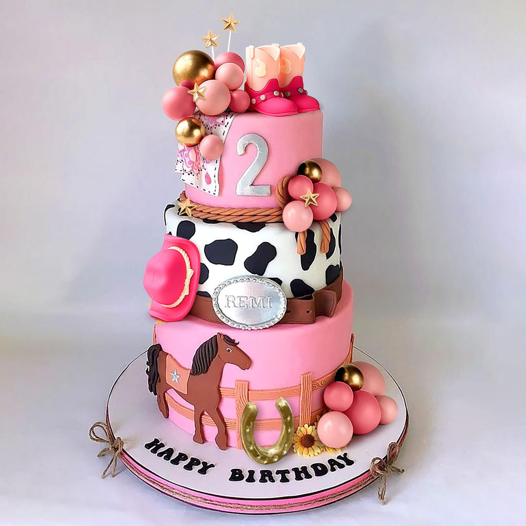 JeVenis Cowgirl Cake Topper – Western Birthday Decorations
