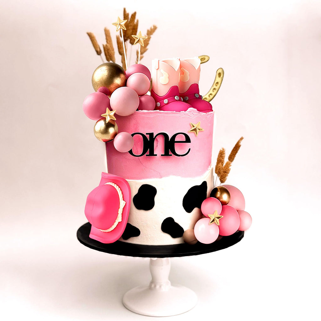 JeVenis Cowgirl Cake Topper – Western Birthday Decorations