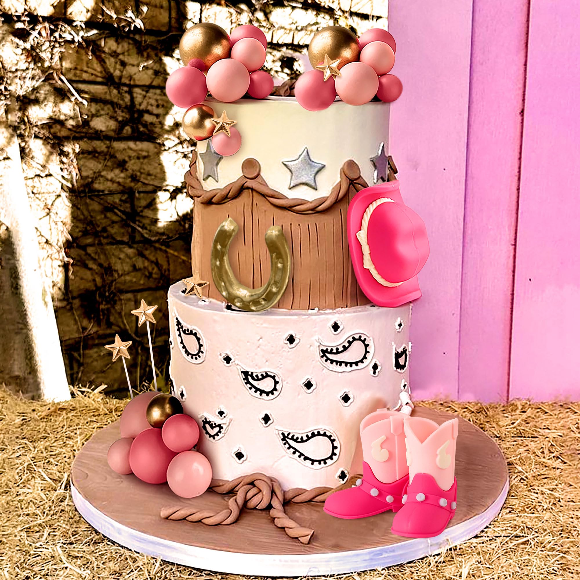 JeVenis Cowgirl Cake Topper – Western Birthday Decorations