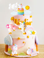 JeVenis Luxury Unicorn Rainbow Cake Topper for Birthday & Baby Shower