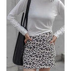 Leopard Print Mini Skirt  – Built-In Shorts
