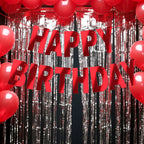 JHZMCRX Red Happy Birthday Banner Sign | Personalized DIY Birthday Garland