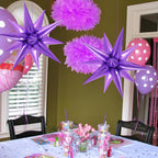 JHZMCRX 72 Pcs Purple Star Foil Balloons – Explosion Star Balloons for Star Arch & Backdrops