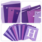 JHZMCRX Happy Birthday Banner Sign - Personalized DIY Letter Banner for Parties (Light Purple & Purple)