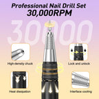 Jiasheng Professional Nail Drill – 30000rpm Efile for Acrylic & Gel
