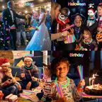 JICUICUI Glow Sticks Bulk Party Pack – Ultra Bright 800+ Pieces with Necklaces, Bracelets & Connectors