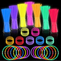 JICUICUI Glow Sticks Bulk Party Pack – Ultra Bright 800+ Pieces with Necklaces, Bracelets & Connectors