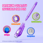 JIMMIDDA Invisible Ink Pen Spy Game – 24Pcs Kids Party Favors with UV Light Pens & Black Notebooks