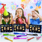 JIMMIDDA Invisible Ink Pen Spy Game – 24Pcs Kids Party Favors with UV Light Pens & Black Notebooks