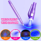 JIMMIDDA Invisible Ink Pen Spy Game – 24Pcs Kids Party Favors with UV Light Pens & Black Notebooks