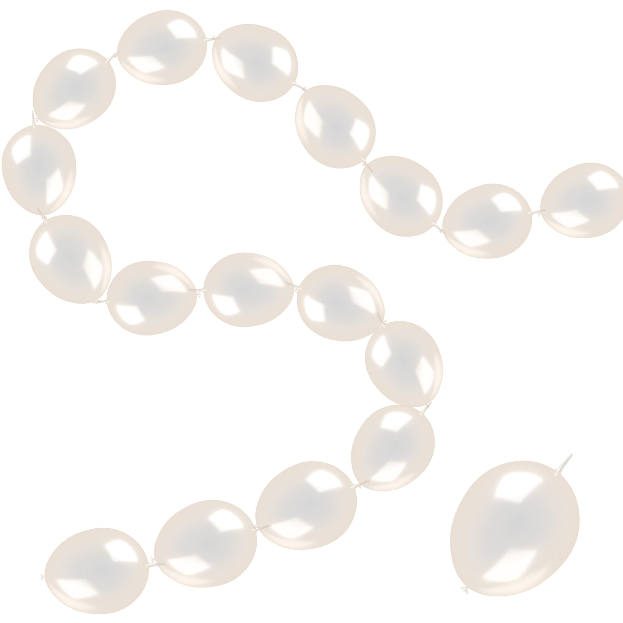 JINUPHION 100 Pcs 6-Inch Clear Link Balloons for Walls, Arches & Chains