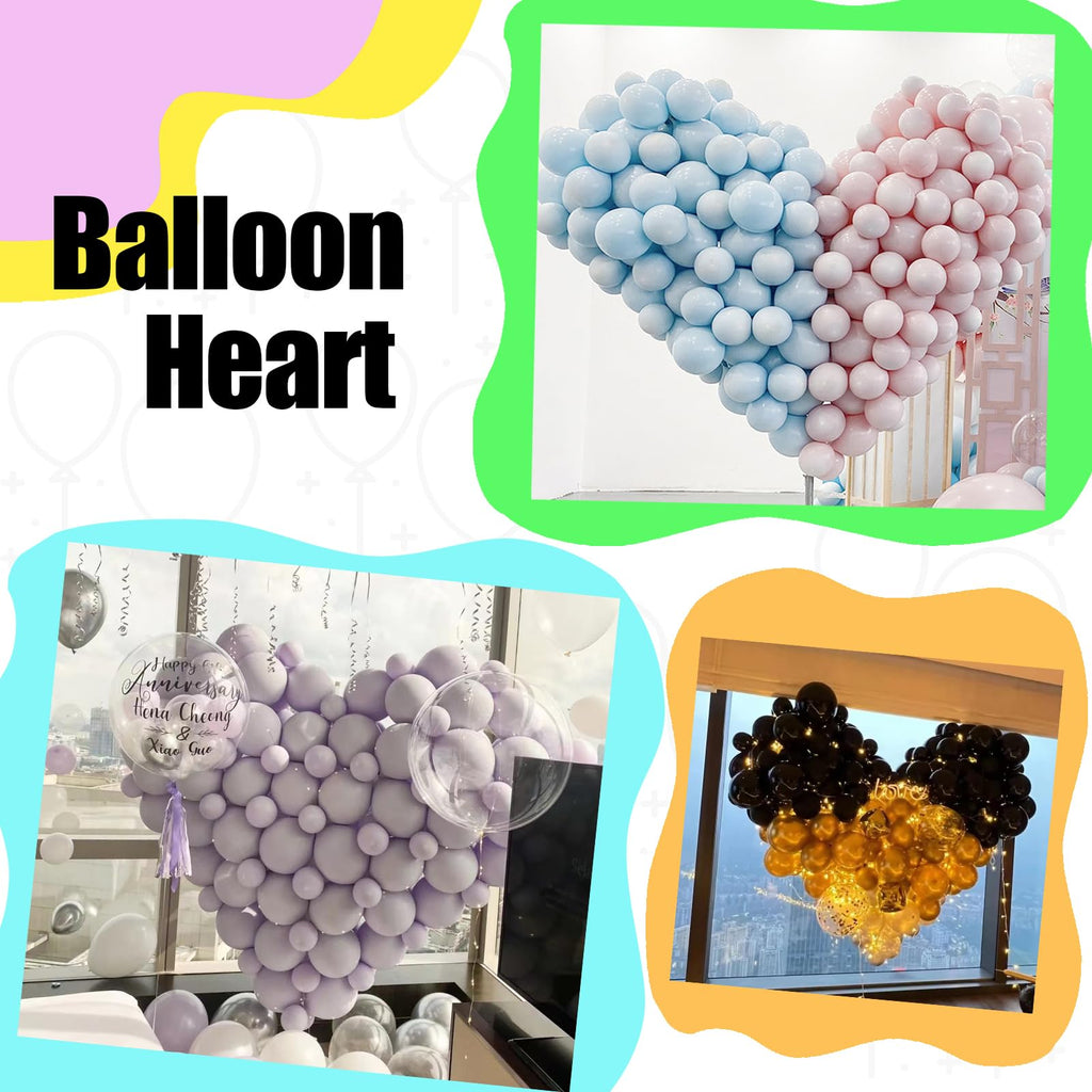 JINUPHION 100 Pcs 6-Inch Clear Link Balloons for Walls, Arches & Chains
