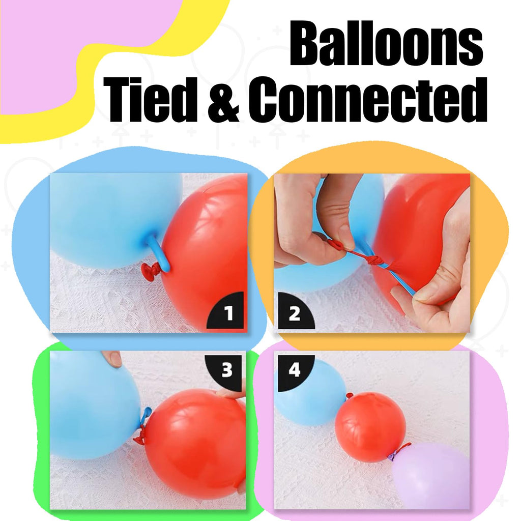 JINUPHION 100 Pcs 6-Inch Clear Link Balloons for Walls, Arches & Chains