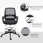 Vinsetto Ergonomic Mesh Back Drafting Chair, Tall Office Chair, Draughtsman Chair with Adjustable Height and Footrest 360\'c2\'b0 Swivel, Set of 5