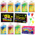 JMMICO 24x3 Pack Scratch Art Notebook + Sticky Hands + Stickers – Party Favors & Classroom Prizes