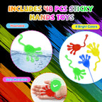 JMMICO 48-Pack Scratch Art Notebooks, Sticky Hands & Stickers – Party Favors Kit