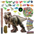 JOARHONAL 142 Pcs Dinosaur Pinata Party Set | Small Jungle Dino Pinata with Blindfold & Bat