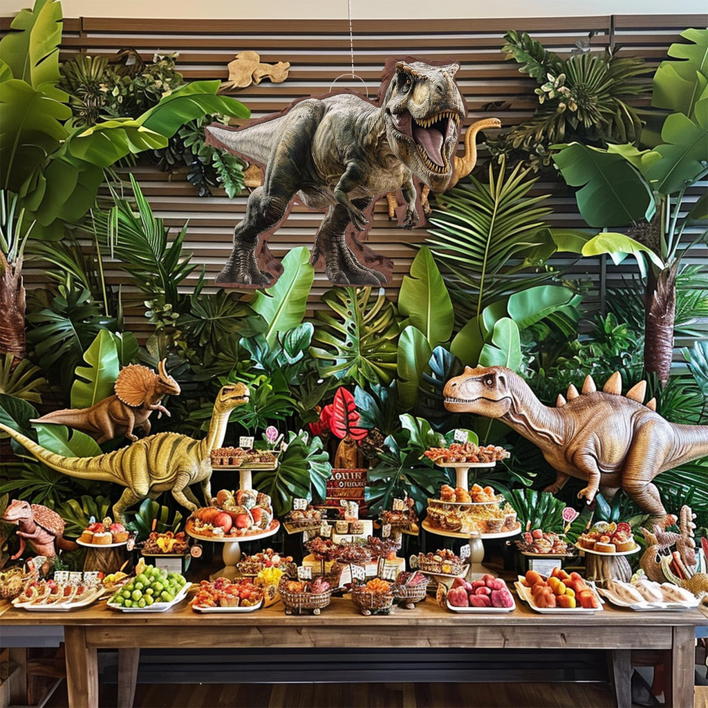 JOARHONAL 142 Pcs Dinosaur Pinata Party Set | Small Jungle Dino Pinata with Blindfold & Bat