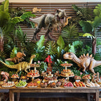JOARHONAL 142 Pcs Dinosaur Pinata Party Set | Small Jungle Dino Pinata with Blindfold & Bat