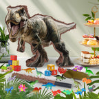 JOARHONAL 142 Pcs Dinosaur Pinata Party Set | Small Jungle Dino Pinata with Blindfold & Bat