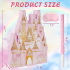 Princess Castle Pinata – Pink Castle Pinata with Bat & Blindfold | JOARHONAL