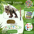 JOARHONAL 142 Pcs Dinosaur Pinata Party Set | Small Jungle Dino Pinata with Blindfold & Bat