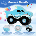 JOARHONAL Shark Monster Truck Pinata – Small Size with Blindfold & Bat