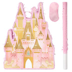 Princess Castle Pinata – Pink Castle Pinata with Bat & Blindfold | JOARHONAL