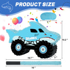 JOARHONAL Shark Monster Truck Pinata – Small Size with Blindfold & Bat