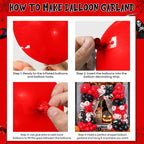 Jobkoo Halloween Balloons Garland Arch Kit – 125 Pc Red & Black Gothic Horror Decorations